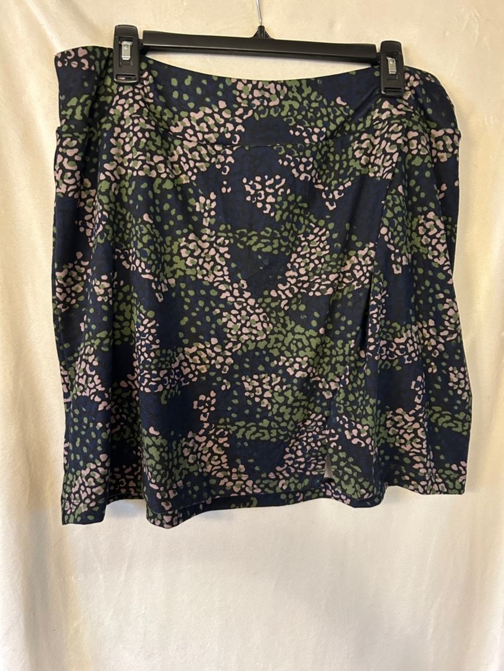 Jockey Navy A-Line Skirt with Green and Light Pink Dot Print
